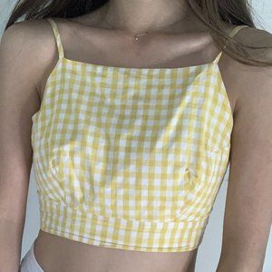 Yellow crop top